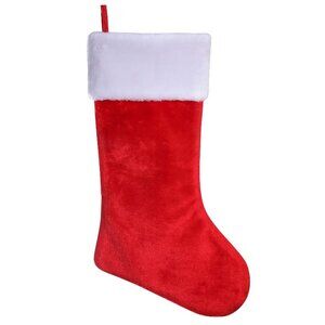 18'" Classic Christmas Santa Red Faux Fur Stocking, NEW